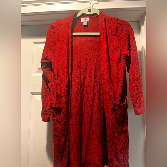 Old Navy Vibrant Red Knit Cardigan - Picture 1 of 2